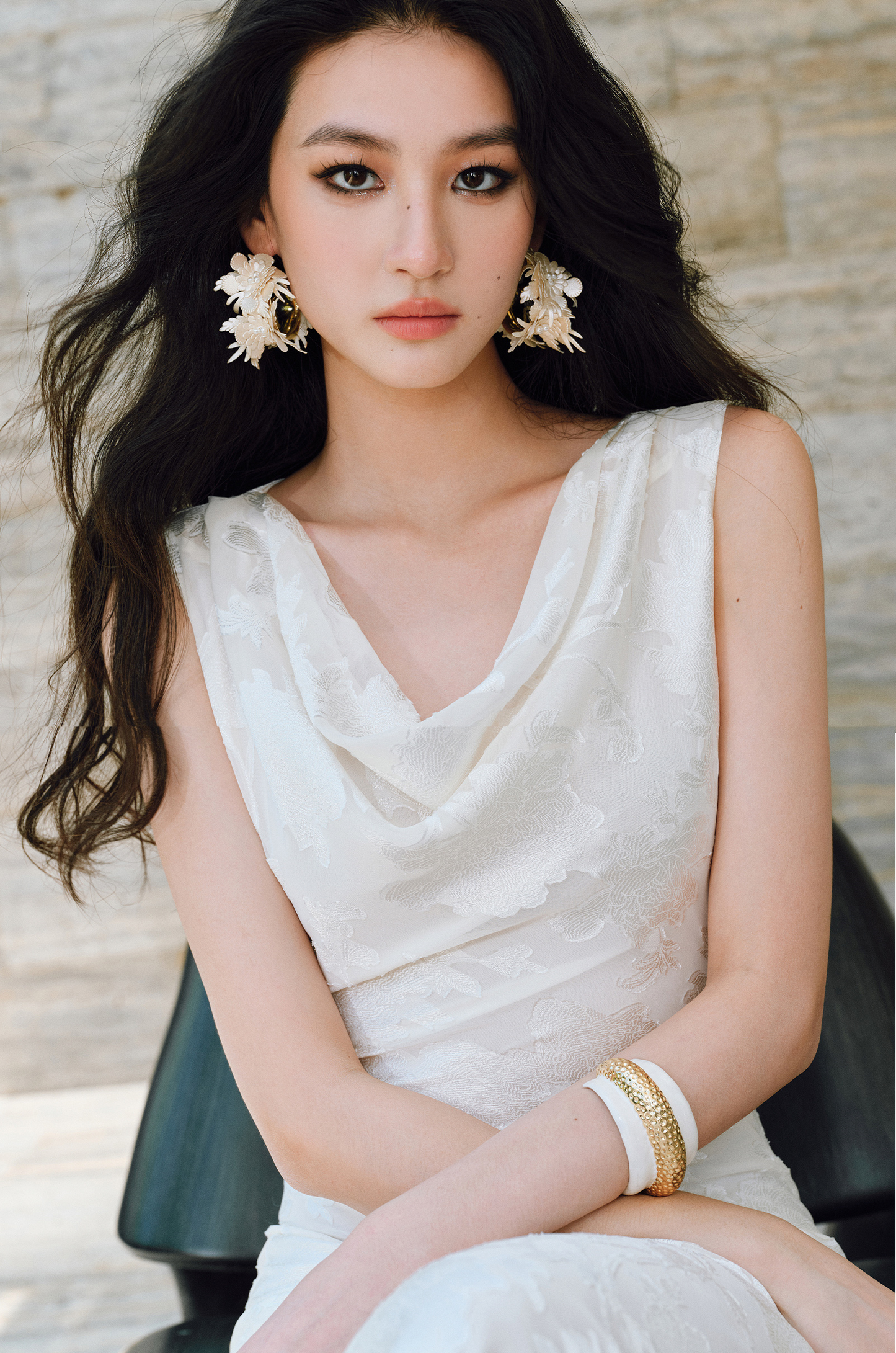 WANGXO |Swing Collar Long Fishtail Dress -CASSIANA.