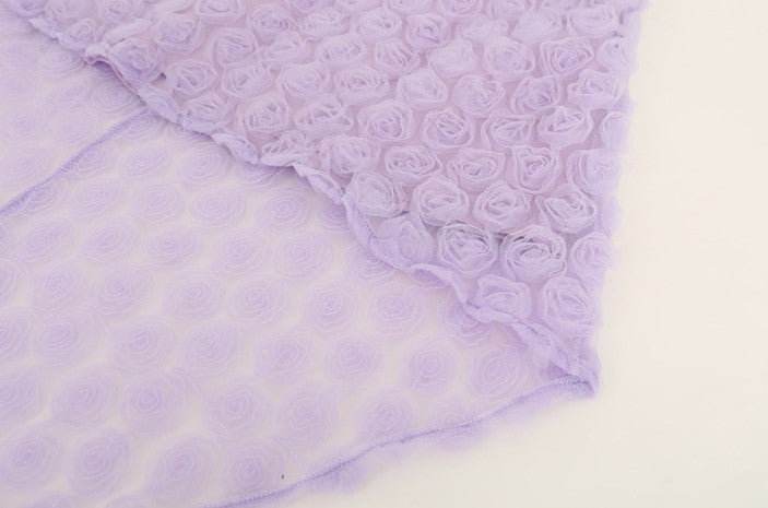 DOLLY High End French Style Violet Sleeveless Halter Neck Loose Dinner Dress-Flower  (V)