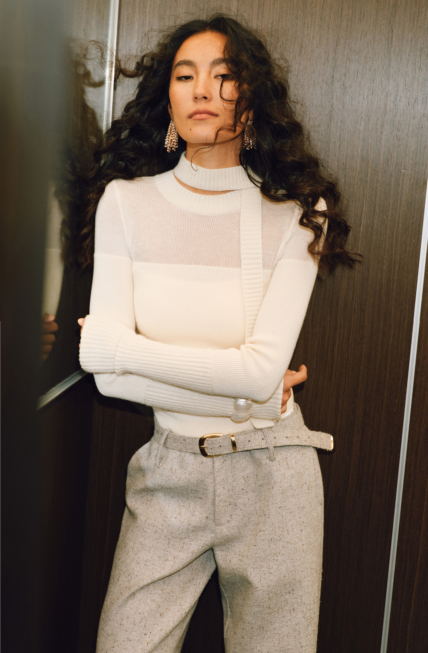 WANGXO | Luxurious Yak Wool Elegant Slim Knitwear Top-TARA.