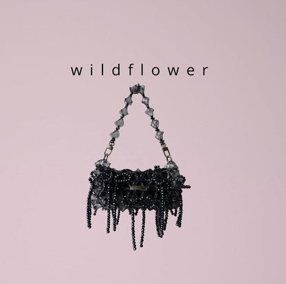 Luxury Handmade crystal beaded purse bag - WildFlower Green