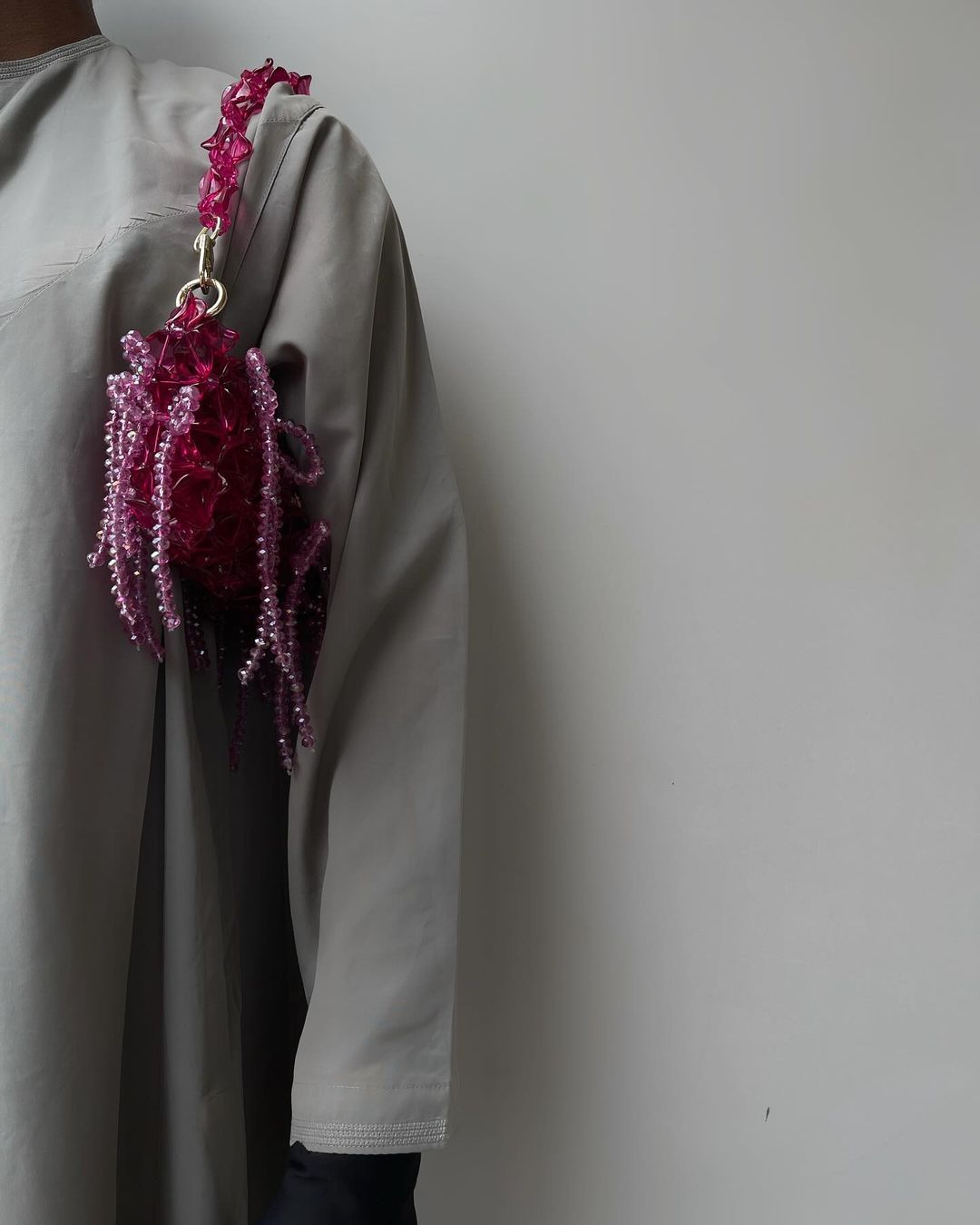 Luxury Handmade crystal beaded purse bag - WildFlower Green