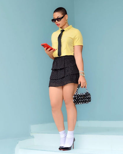 Luxury Handmade Large crystal ball beaded purse bag - LOREN Red