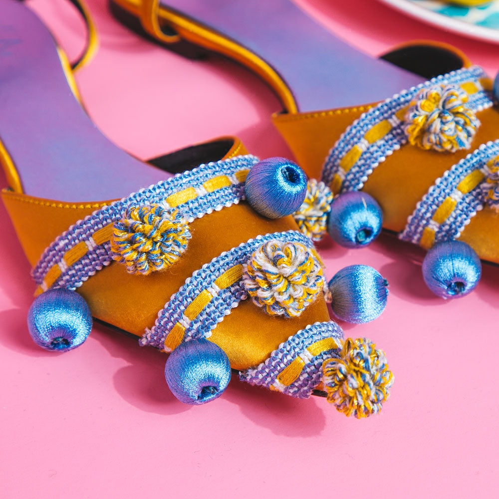 B-FEI show style circus woven flat shoes-HONDO.