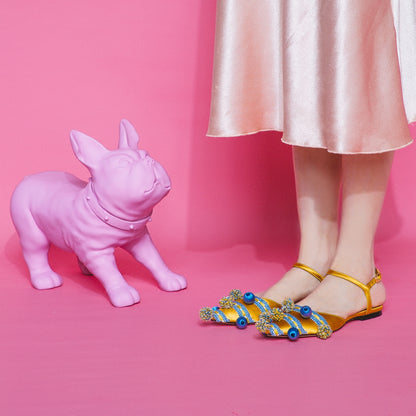 B-FEI show style circus woven flat shoes-HONDO.