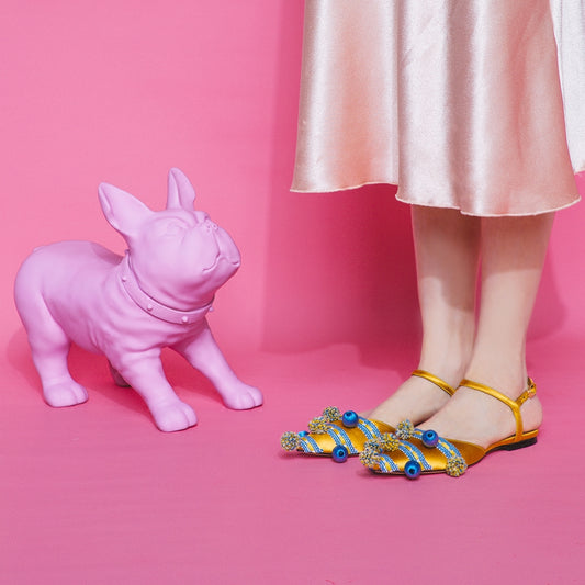 B-FEI show style circus woven flat shoes-HONDO.