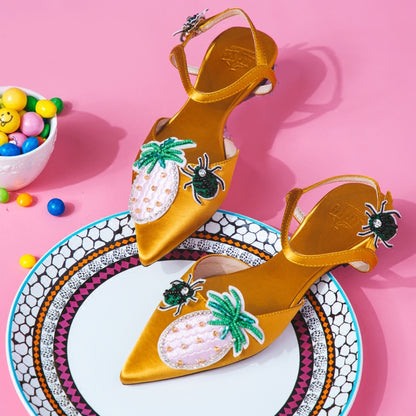 B-FEI pineapple summer pointed-toe flat sandals-RUTH.