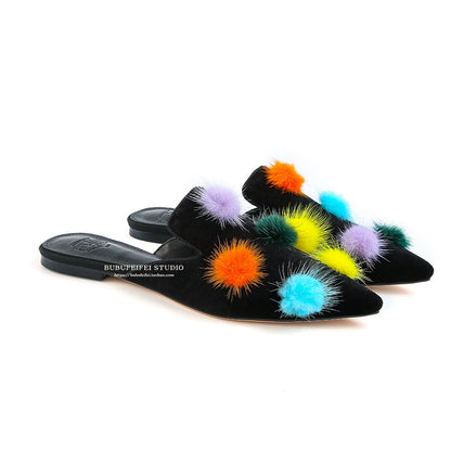 B-FEI Spring and Summer black flat Women's Shoes-PLUI.