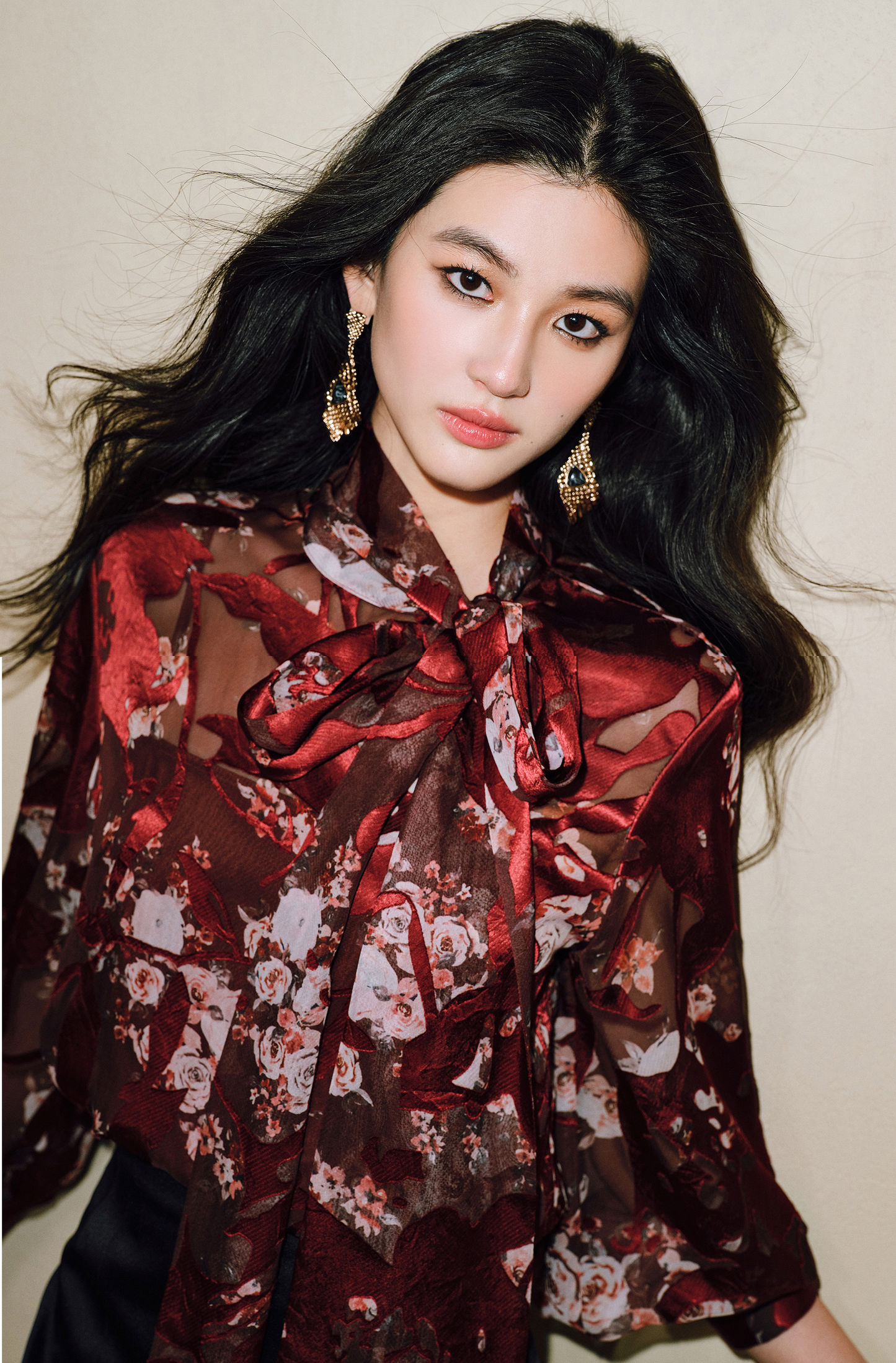 WANGXO | Silk Jacquard Streamer Suspender & Shirt Set -ÉLIA.