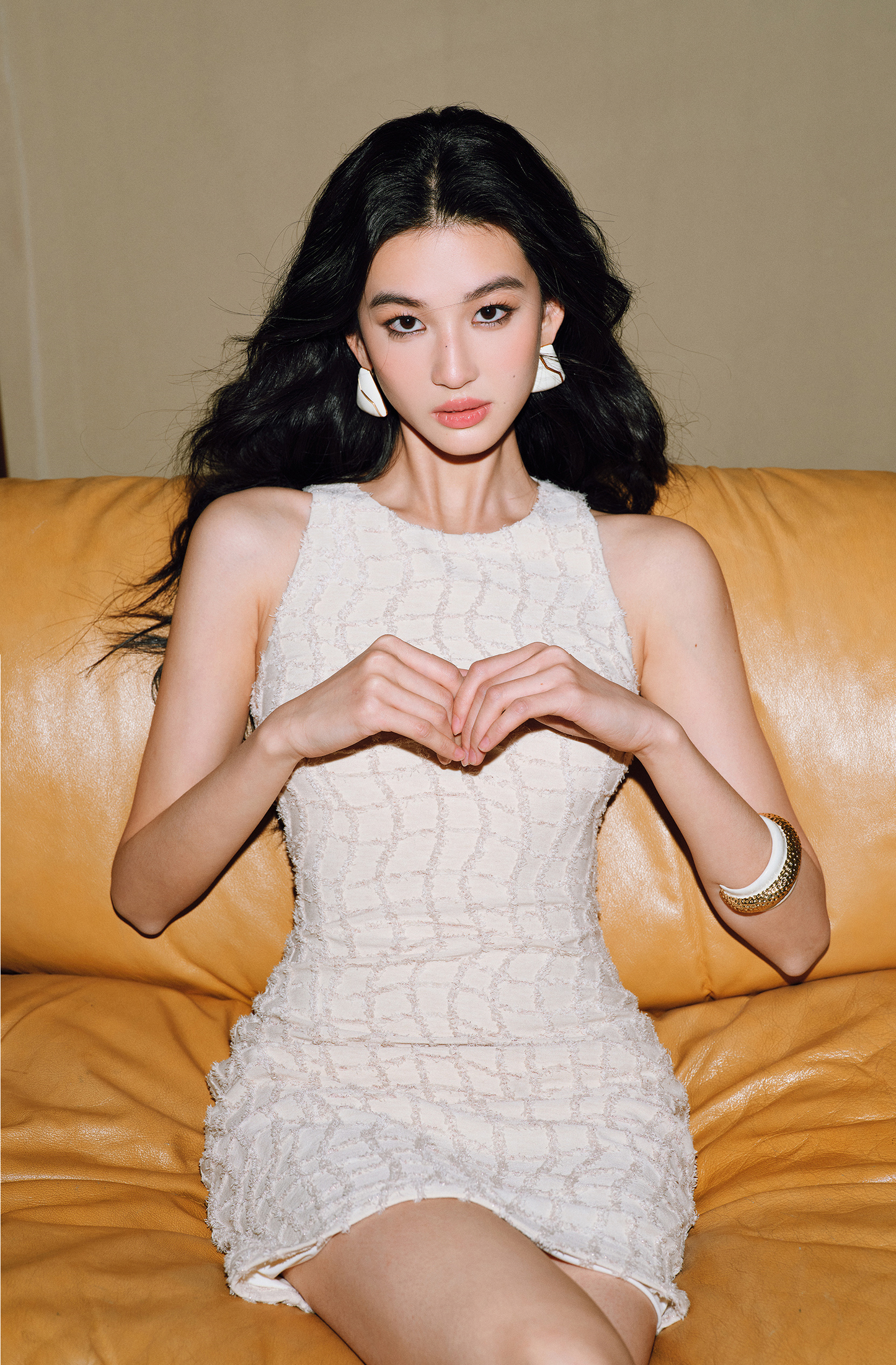 WANGXO | Stretch Silk with 3D Tassels Sleeveless Short Dress -ESHA.