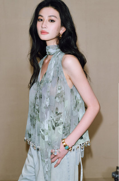 WANGXO Fleur Couture Loose Sleeveless Top - CERIS.