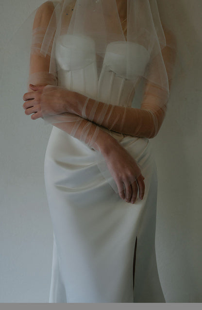 GOUDIN white design light luxury evening fairy travel dress-SEMS.