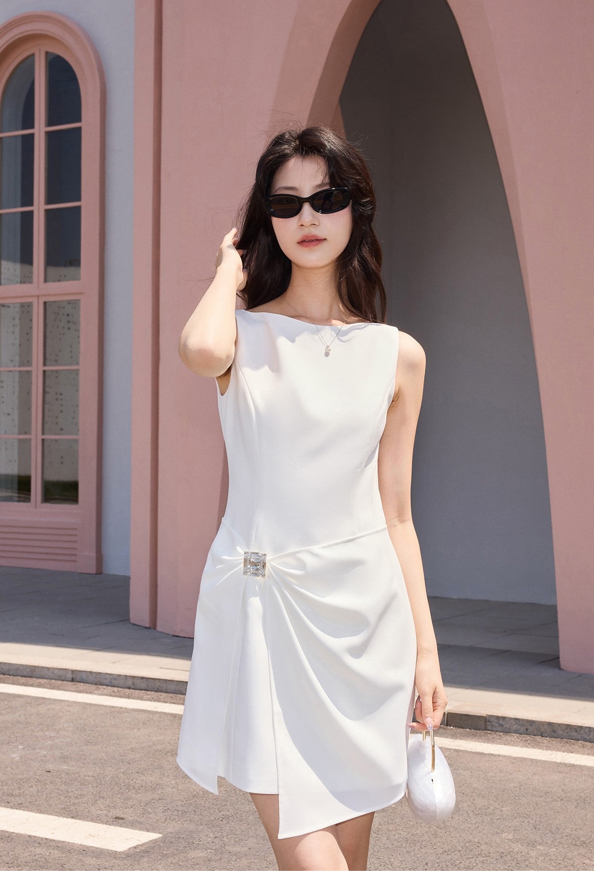 YES BY YESIR | Ye Qians Deconstructed Bow Detail Dress with Sculptural Summer Flair -ALTHEA.