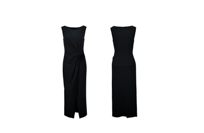 YES BY YESIR |Ye Qian 3D Floral Slit Dress with Sculpted Petals & Statement Grace-AMARIEL.