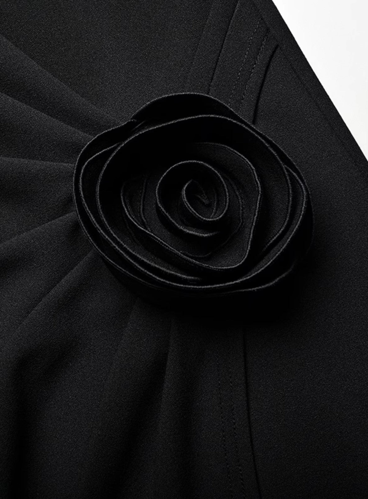 YES BY YESIR |Ye Qian 3D Floral Slit Dress with Sculpted Petals & Statement Grace-AMARIEL.