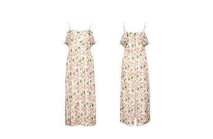 YES BY YESIR | Ye Qians 2025 Monet Garden Dream Painterly Slip Dress with Delicate Florals -ARLETTA.