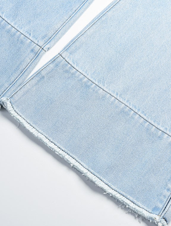 YES BY YESIR | Ye Qians Raw-Slit Bell Bottom Jeans with Sculpted Retro Flair-ARSENIA.