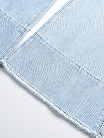 YES BY YESIR | Ye Qians Raw-Slit Bell Bottom Jeans with Sculpted Retro Flair-ARSENIA.