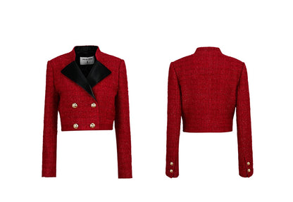 YES BY YESIR Sheep Wool Short Red Jacket - ATTENT.