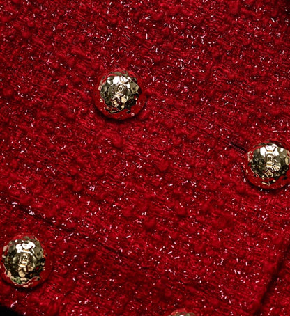 YES BY YESIR Sheep Wool Short Red Jacket - ATTENT.