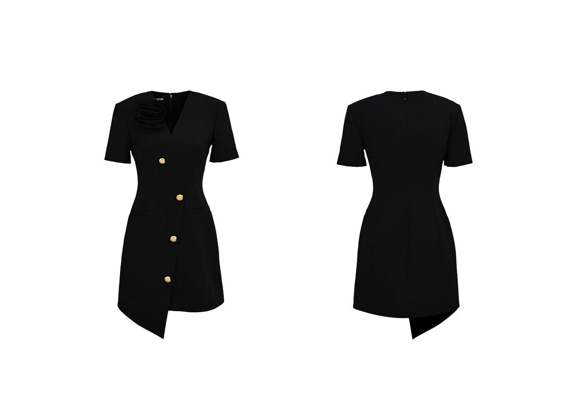 YES BY YESIR | Ye Qians Asymmetrical Romantic Floral Summer Dress -AURELIA.