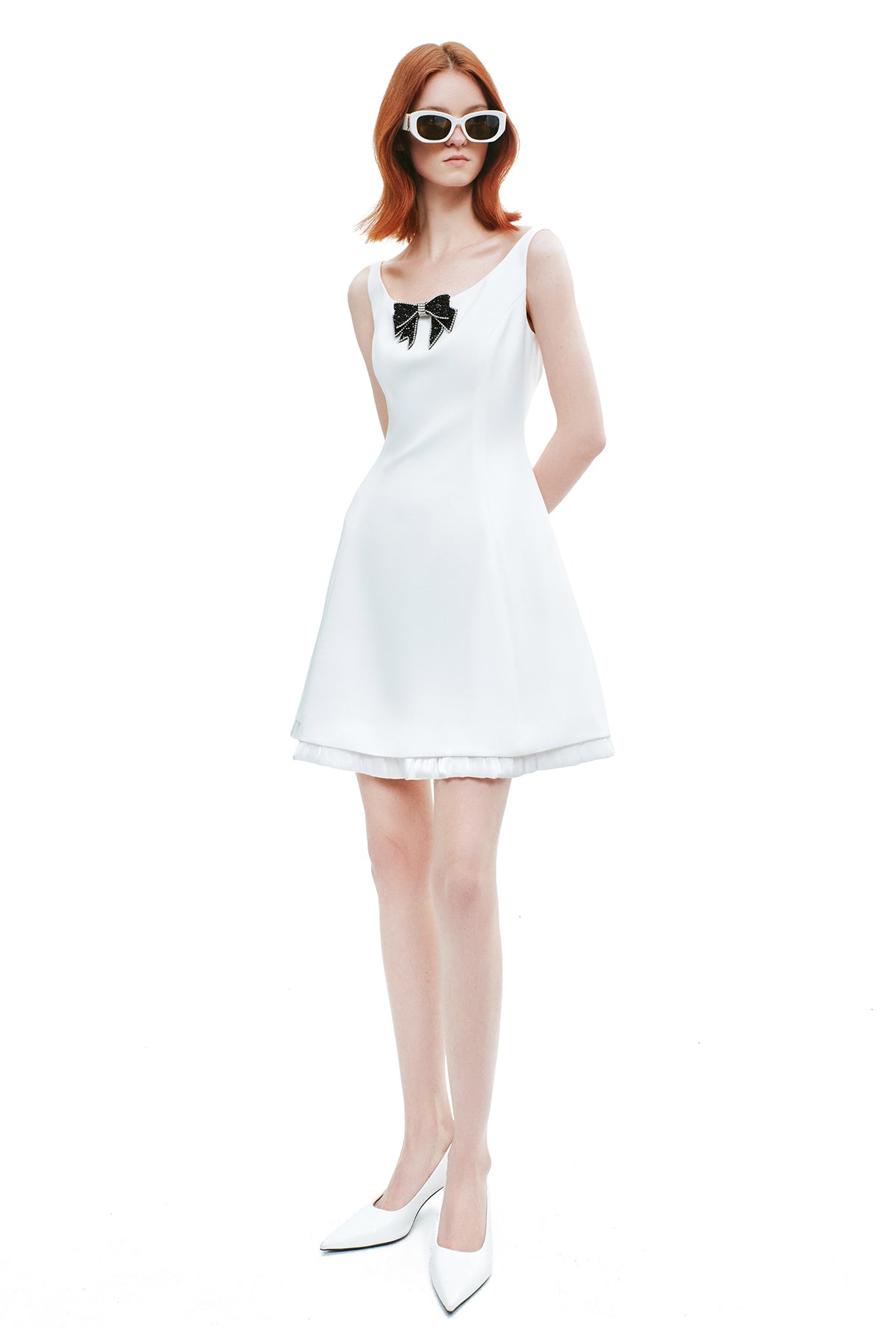YES BY YESIR | Ye Qians Miss Diamond Butterfly Umbrella Dress -BELLAROSE.