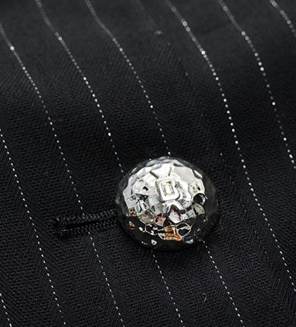 YES BY YESIR  deconstructed collar vertical striped pant suit - BLUSH.