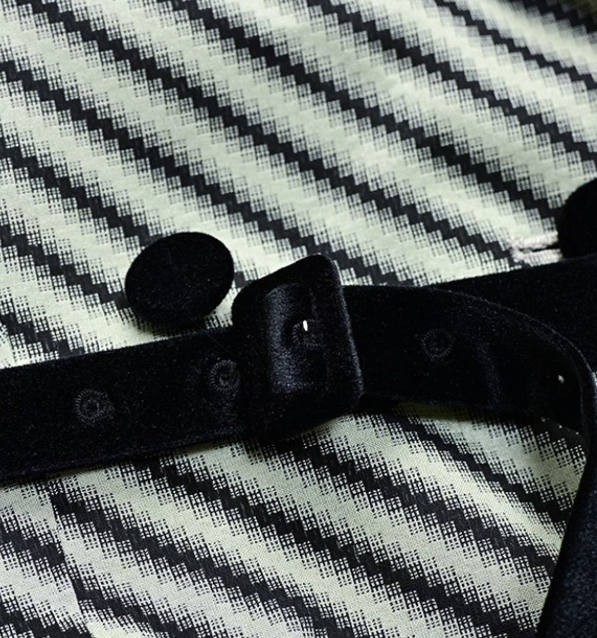 YES BY YESIR  black and white striped patchwork suit dress - BUZZ.