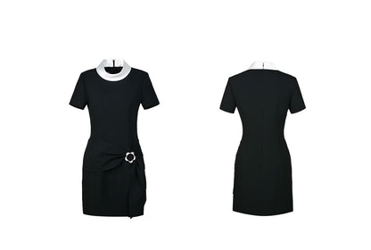 YES BY YESIR | Ye Qians Classic Check Dress with Loop Knot  -CAMELLIA.