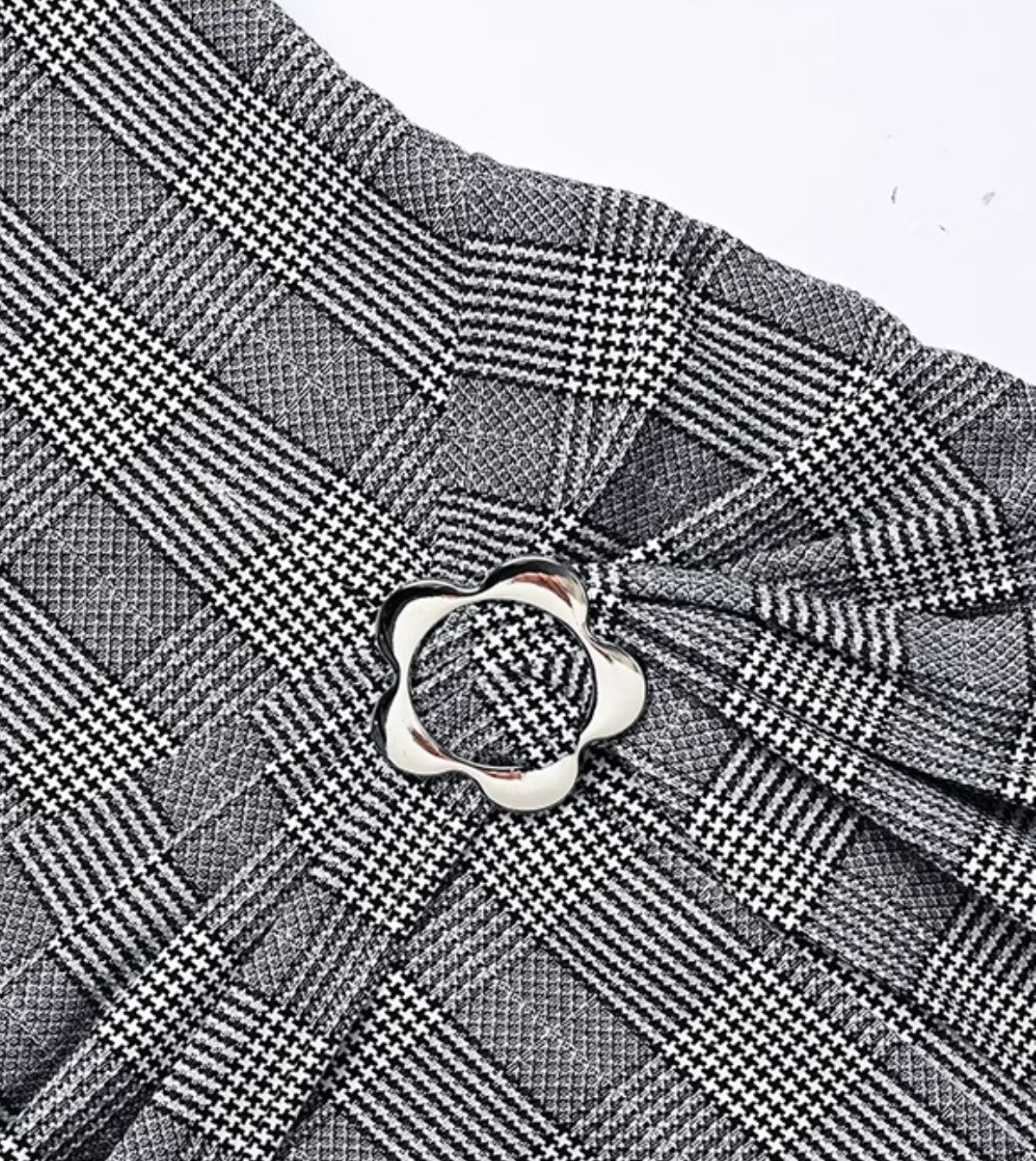 YES BY YESIR | Ye Qians Classic Check Dress with Loop Knot  -CAMELLIA.