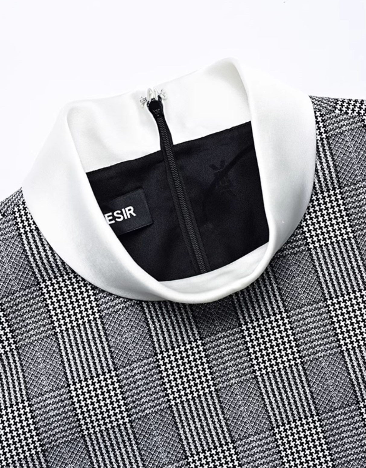 YES BY YESIR | Ye Qians Classic Check Dress with Loop Knot  -CAMELLIA.