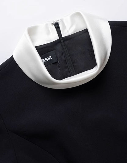 YES BY YESIR | Ye Qians Classic Check Dress with Loop Knot  -CAMELLIA.