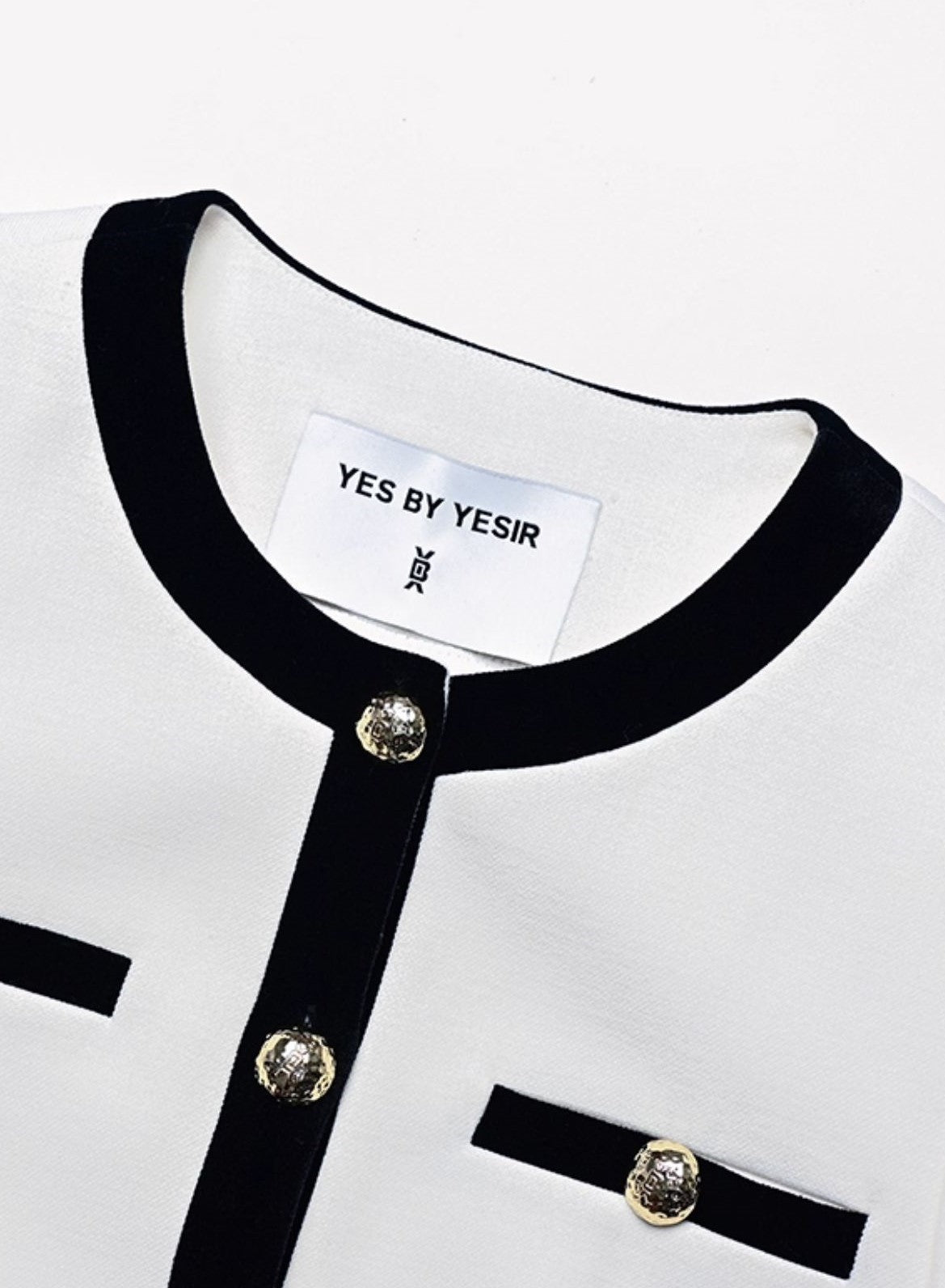 YES BY YESIR Luxury Contrast Short Jacket and Pant Set - CIRCLE.
