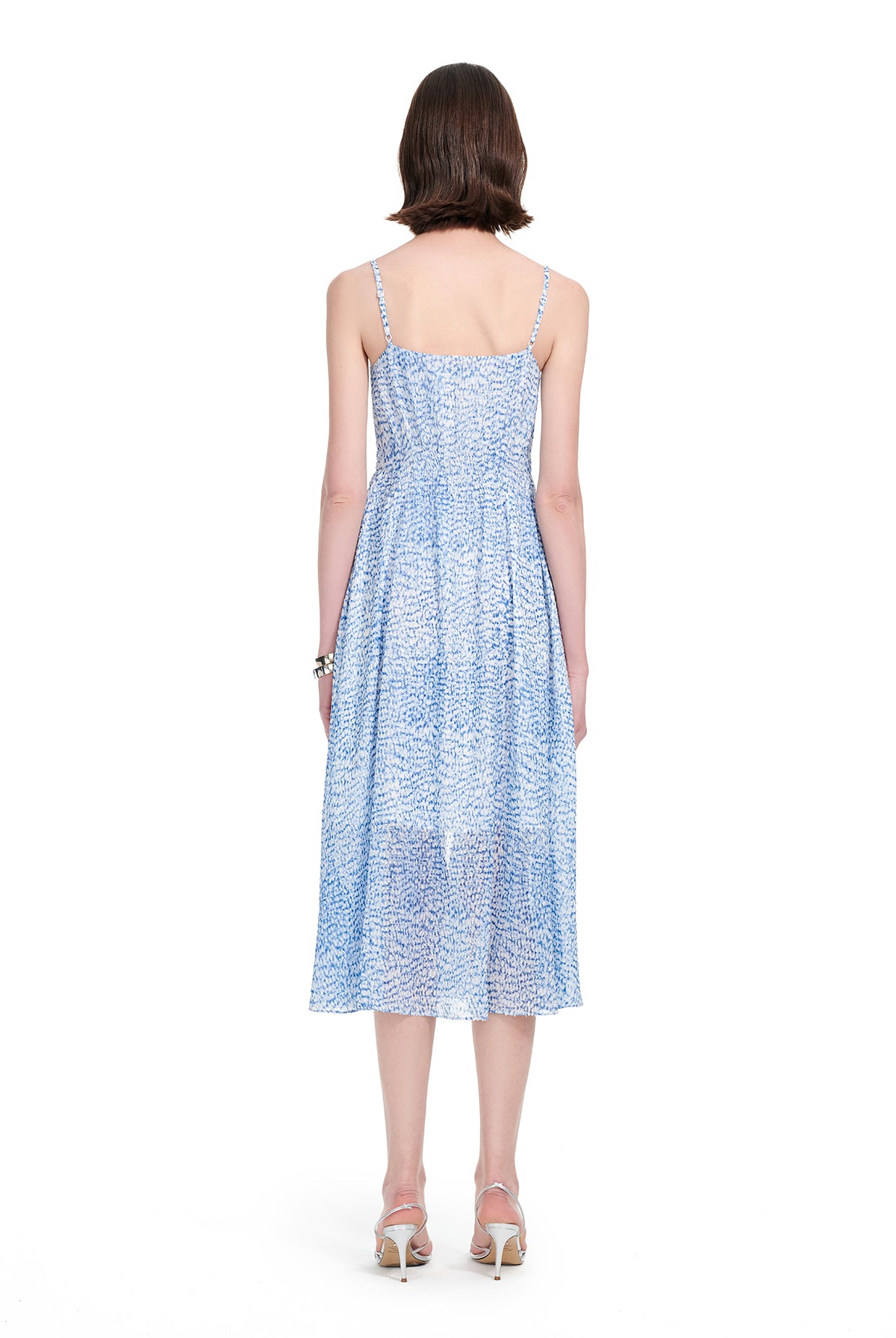 YES BY YESIR | Ye Qians  Front-Drape Casual Dress with Soft Fluid Lines & Oceanic Charm-CORALINE.