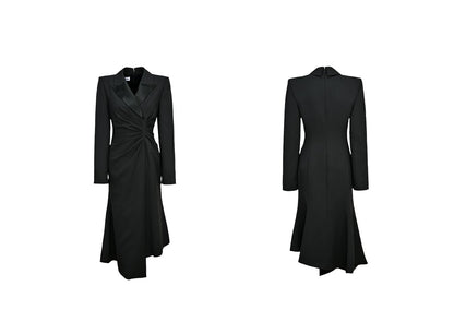 YES BY YESIR  pleated formal suit dress - CURB.