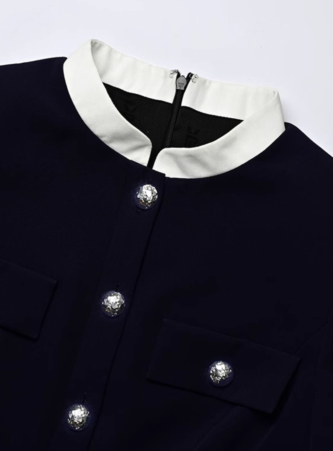 YES BY YESIR | Ye Qians  Artistic Patchwork Dress with Asymmetrical Hem  -DELILAH.