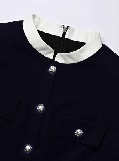 YES BY YESIR | Ye Qians  Artistic Patchwork Dress with Asymmetrical Hem  -DELILAH.