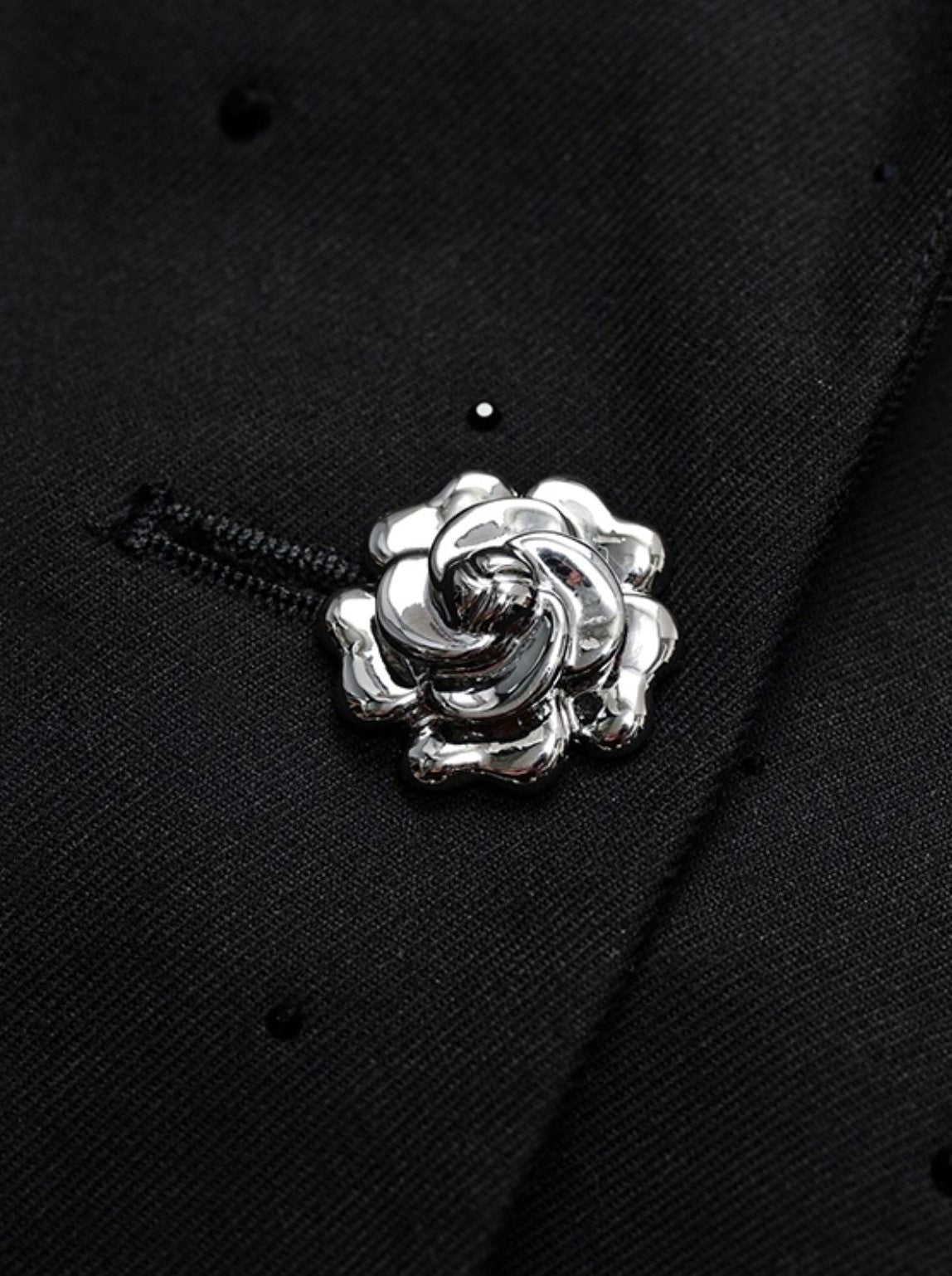 YES BY YESIR  glitter diamond waist strap rhinestone detail coat - DESIRE.