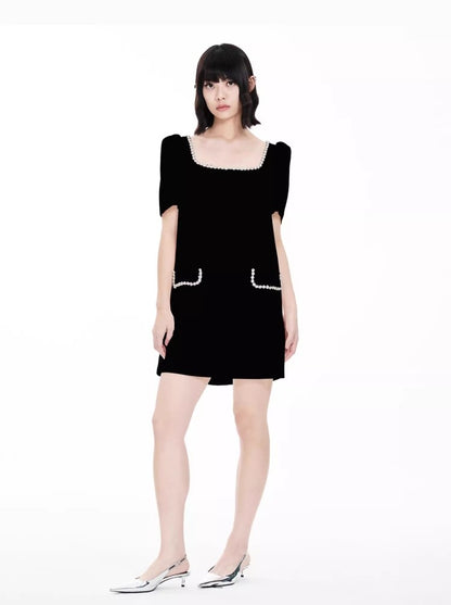 YES BY YESIR | Ye Qians White Square-Neck Dress -ELIANNA.