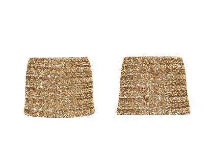 YES BY YESIR gold fan mini skirt - GLORY.