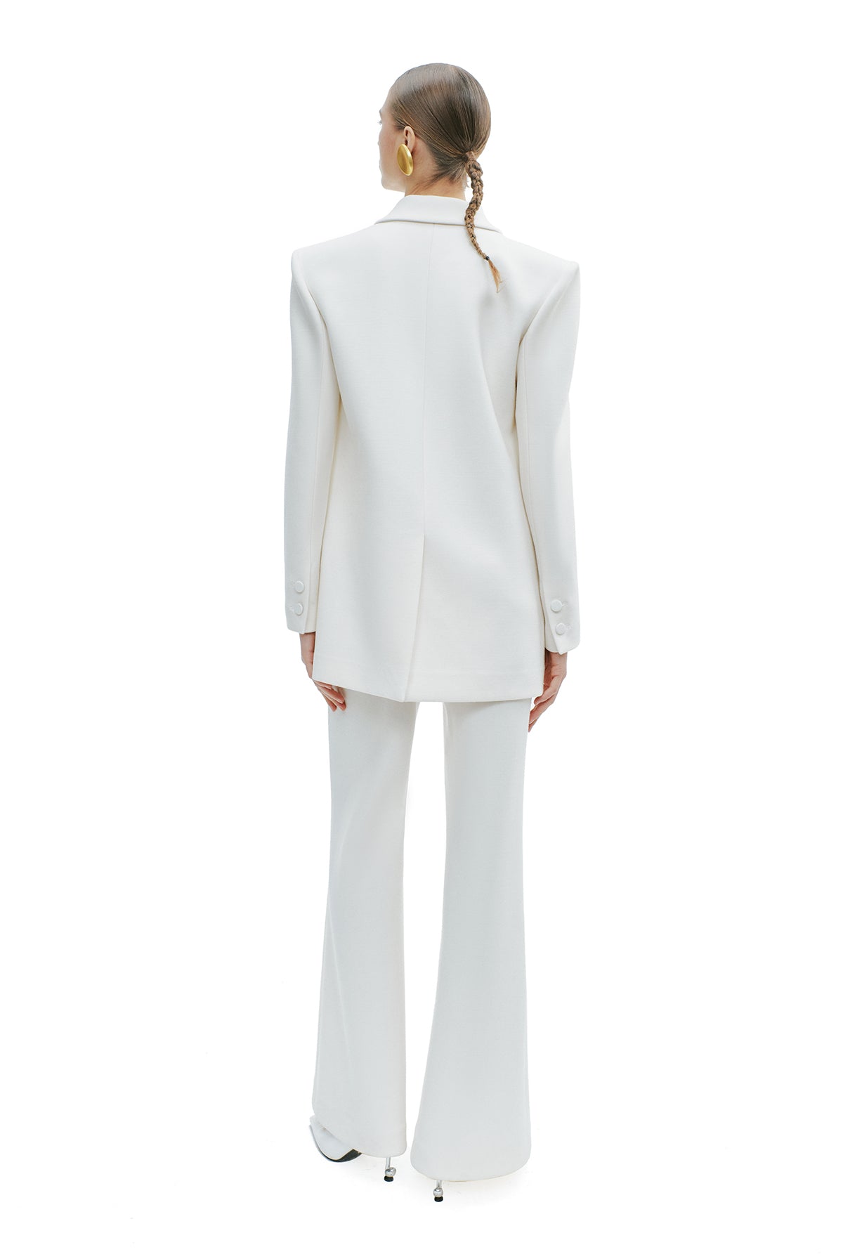 YES BY YESIR white long suit and pant set - ICY.