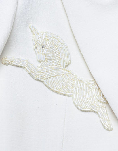 YES BY YESIR white long suit and pant set - ICY.