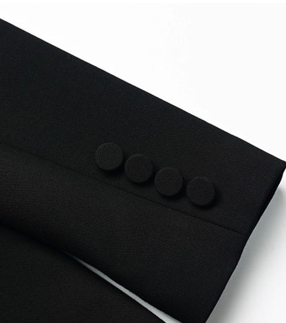 YES BY YESIR  sheep wool layered lapel long jacket - INIT.