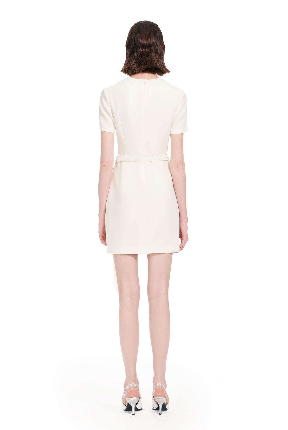 YES BY YESIR | Ye Qians Asymmetrical Slim Dress with Light Star Neckline-ISOLENE.