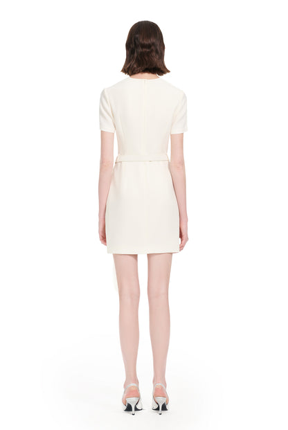 YES BY YESIR | Ye Qians Asymmetrical Slim Dress with Light Star Neckline-ISOLENE.
