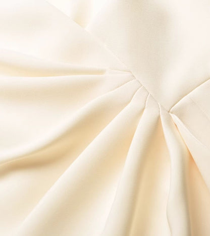 YES BY YESIR | Ye Qians Asymmetrical Slim Dress with Light Star Neckline-ISOLENE.