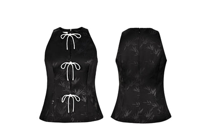 YES BY YESIR | Bamboo Shaved Shoulder Top Jacket and Pant Set -JIAYING.