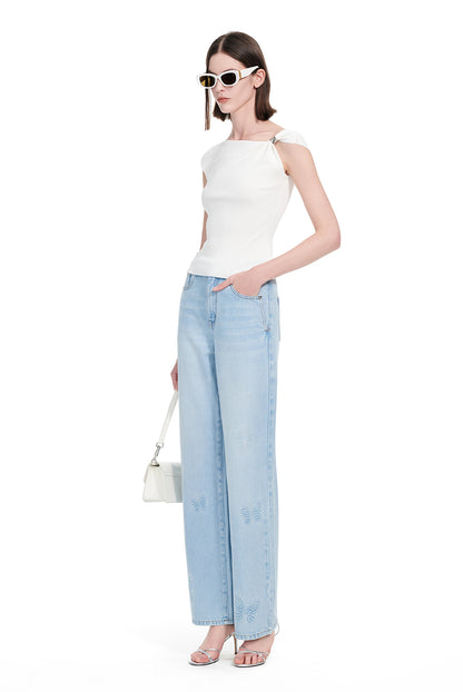 YES BY YESIR | Ye Qian  Luxury Summer Knit Pullover with Polished Minimal Elegance -LILIANA.