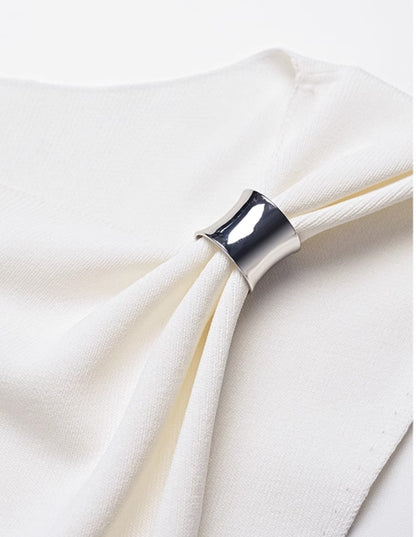 YES BY YESIR | Ye Qian  Luxury Summer Knit Pullover with Polished Minimal Elegance -LILIANA.