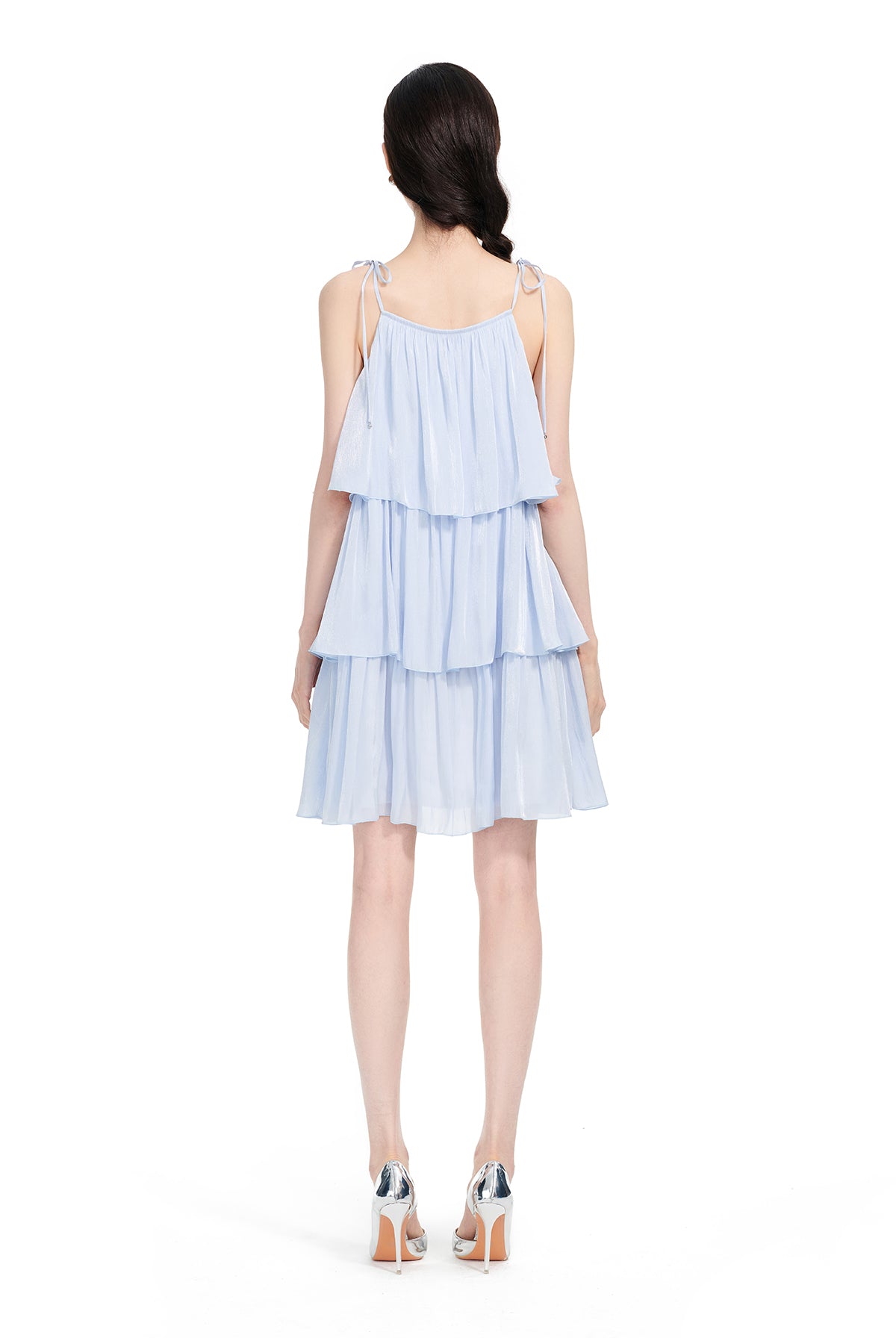 YES BY YESIR | Ye Qians Layered Whisper Mille-Feuille Streamer Gauze Dress -LORELLA.