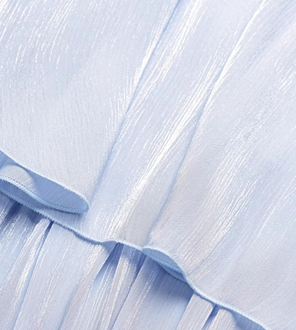 YES BY YESIR | Ye Qians Layered Whisper Mille-Feuille Streamer Gauze Dress -LORELLA.